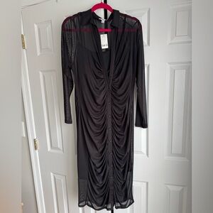 Bar III Mesh Overlay Dress